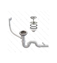 S Tekli Çöpmak Sifonu Çamaşır Çıkışlı Yandan Taşmalı 11 cm Çap Koku Önleyici (Ø32)