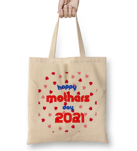 Happy Mothers Day 2021 Bez Çanta Uzun Saplı
