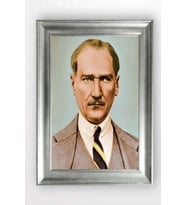 Gümüş Çerçeveli Atatürk Tablo cv1151