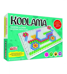 Kodlama Kutu Oyunu Algoritma ve Dikkat Geliştirme Aktiviteleri - Mavi Su Dünyası (Çok Renkli)