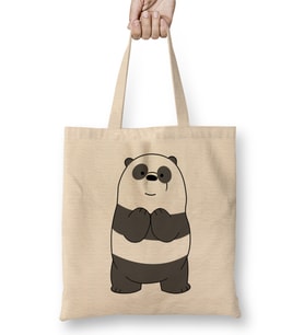 Panda Bear 01 Bez Çanta Uzun Saplı
