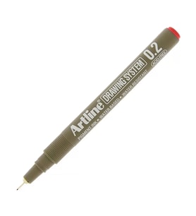 ARTLİNE 232 ÇİZİM KALEMİ 0.2mm KIRMIZI