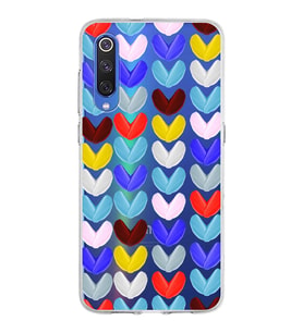 PrintiFy Xiaomi Mi 9 ile Uyumlu 1mm Slim Fit Water Color 1 Baskılı Şeffaf  Kılıf