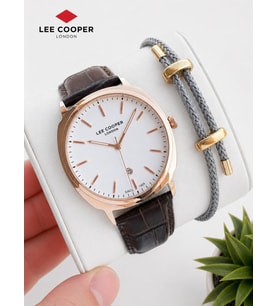 Lee Cooper Deri Kordon Takvimli Kadran 2 Yıl Garantili 5 Atm Suya Dayanıklı Erkek Kol Saati 8248.432