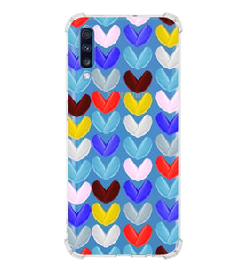 PrintiFy Samsung Galaxy A70S Uyumlu Water Color 1 Baskılı Şeffaf Köşe Korumalı Antişok Kılıf