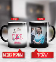 Ebeye Hediye Ebe Kupa Bardak Sihirli Fotoğraflı