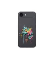 iPhone 17 Air ile Uyumlu Splash Bukalemun Tasarımlı Şeffaf Silikon Kılıf