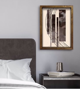 BK Gift Yatak Odası Konseptli Doğal Masif Ahşap Çerçeveli Tablo 45x65cm-49