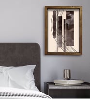 BK Gift Yatak Odası Konseptli Doğal Masif Ahşap Çerçeveli Tablo 45x65cm-49
