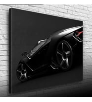 Futuristik Siyah Spor Otomobil Kanvas Tablo 50 x 70