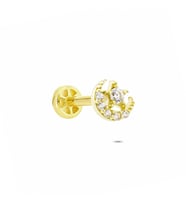 Glorria Altın Ay Yıldız Tragus Piercing
