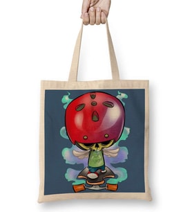 Skull Cute Bez Çanta Uzun Saplı