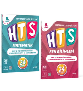 ARTIBİR YAYINLARI LGS 8.SINIF HTS MATEMATİK - FEN BİLİMLERİ HAFTALIK TAKİP SİSTEMİ 24 DENEME