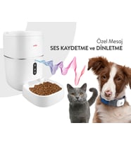 Umie Akıllı Otomatik Mama Kabı Feed Me Sesli Mesaj Otomatik Yem Kabı Wifi+Bt Tuya Destekli Kedi Köpek Besleyici
