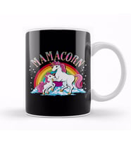 Cute Mamacorn Unicorn Mom Adorable Loving Mama Kupa Bardak Porselen