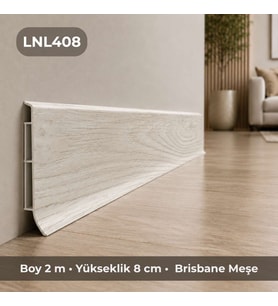 Linela Suya Dayanıklı Pvc Süpürgelik 8 cm - Brisbane Meşe - LNL408