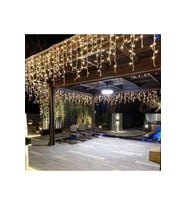 DEKOR RAMAZAN IŞIKLARI LED WARM LİGHT 4 METRE GÜN IŞIĞI SAÇAK PERDE LED IŞIK 16 DALLI SAÇAK LED IŞIK