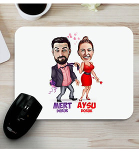 Kişiye Özel Hiçbir Yere Bırakmam Karikatürlü Mouse Pad