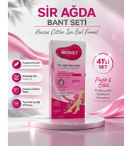Biowet Pudralı Sir Ağda Bant Seti 41’Li Hassas Ciltler İçin Rosehip E Epilasyon Seti 1 Paket