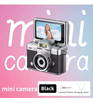 Mini Dijital Kamera – Ekranlı Taşınabilir Fotoğraf ve Video Kamerası, Zincir Askılı Retro Tasarım, Retro Görünümlü Mini Kamera – Şarjlı Kompakt Video ve Fotoğraf Kamerası