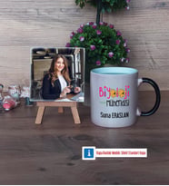 Biyoloji Mühendisi Fotoğraflı Dekoratif Taş, Kupa Bardak Beyaz Hediye (Model 9)