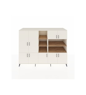 Kronos Dolap 14 Raflı 9 Kapaklı 220x59x163 Aytaşı-Aytaşı/Çam