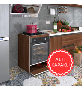 Kenzlife ankastre modülü kabini berilyum cvz fırın ocak dolabı kapaklı (Karışık)