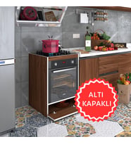 Kenzlife ankastre modülü kabini berilyum cvz fırın ocak dolabı kapaklı (Karışık)