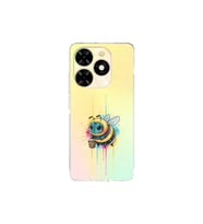 Tecno Spark Go 2024 ile uyumlu Splash arı tasarımlı şeffaf silikon kılıf
