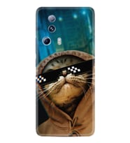 Xiaomi 13 Lite Kılıf Resimli Desenli Silikon Platinium Series Troll Cat 1897