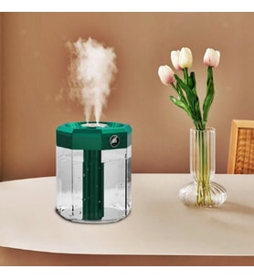 -F18 BUHAR MAKİNESİ- Hava Nemlendirici H2O Üç Püskürtme Portlu Type-C Giriş 1850ml Su Hazneli
