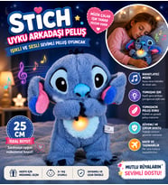 Stich Uyku Arkadaşı Peluş 25 cm Işıklı ve Sesli Sevimli Peluş Oyuncak
