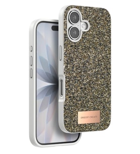 Onegif Apple iPhone 17 Bright Simli Kapak - Çöl Titanyum