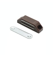 Dolap Kapağı İçin Plastik Mıknatıs Kilit – 60 mm, Vidalı Montajlı, Kahverengi