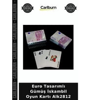 Özel Üretim Koleksiyon Euro Tasarımlı Gümüş İskambil Oyun Kartı Alk2812
