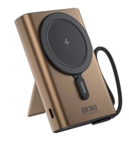 SHAZA 10.000 Mah 22.5W Magsafe Taşınabilir Standlı Şarj Cihazı Gold