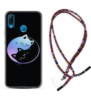 Huawei P20 Lite Mate 10 20 Lite Pro P40 Lite KılıfBoyun Asklı Rasta Silikon Love Cats 1604