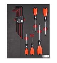 Brio Tornavida Torx (Tork) Seti Ve Allen Seti Uzun 14 Parça Sünger Yataklı