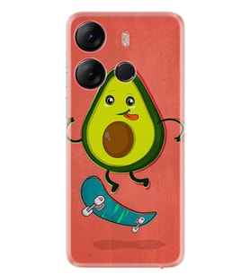 Infınıx Spark Go 2023 Kılıf Silikon Desen Özel Seri Avokado Skate 1741