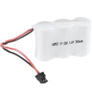 SUPEX 3.6V 300 mAH 3 Lü Kısa Telefon Pili (GP107) (Beyaz)