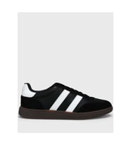 Lufian 111230322 Mike Sneaker Erkek Deri Ayakkabı (Siyah - Beyaz)