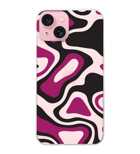 PrintiFy Apple iPhone 15 Uyumlu Renkli Desen Tasarımlı Slim Fit Şeffaf Silikon Kılıf