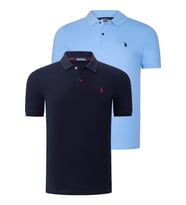 İKİLİ SET T8561 DEWBERRY ERKEK TSHIRT-LACİVERT-AÇIK MAVİ (Karışık)