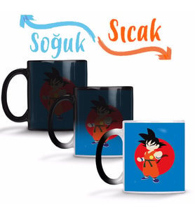 Goku Criança 2 Sihirli Kupa Bardak Porselen
