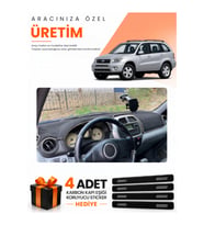 TOYOTA RAV4 (2000-2005) Uyumlu Torpido Koruma Örtüsü Oto Kılıfı - Siyah Gri