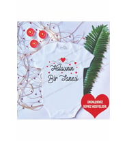 Unisex Bebek Baskılı Hala %100 Pamuklu Çıtçıtlı Body Zıbın