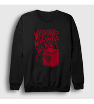 Presmono Unisex Beyaz Washing Machine Heart Mitski Sweatshirt 545793tt (Siyah)