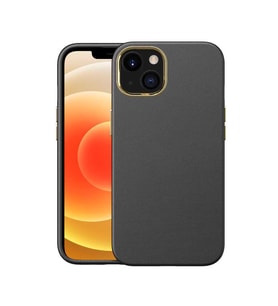Uyumlu Model Apple iPhone 13 Mini Kılıf Deri Natura Kapak (Siyah)