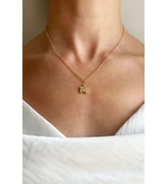 M Harfli Gold Zincir Kolye