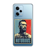 Redmi Note 12 Pro 5G Uyumlu Conor Mcgregor Notorious Desenli Şeffaf Telefon Kılıfı